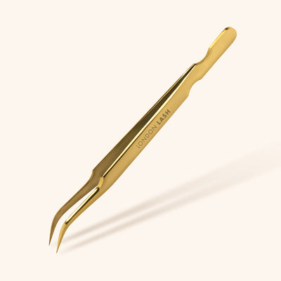 Gold Curved Tweezers for Lash Extensions