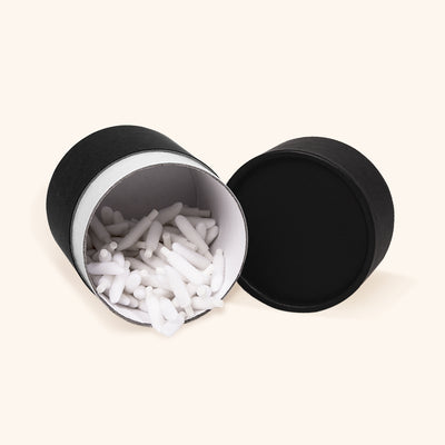 Disposable Applicators in Black Cylindrical Container