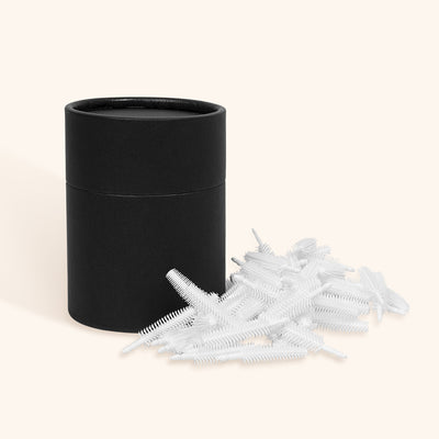 Black Cylindrical Container with Disposable Brush Heads