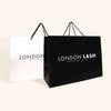 Large Black and White Reusable Paper Bags from London Lash EU