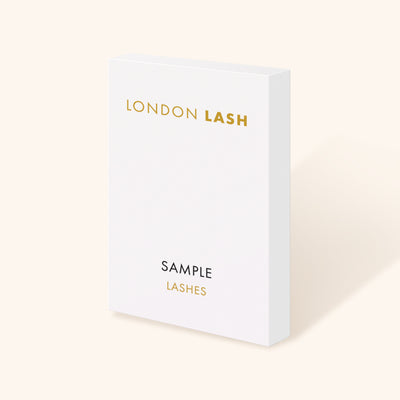 White Sample Box of Mayfair Lash Extensions