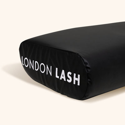 Black. London Lash Faux Leather Lash Pillow