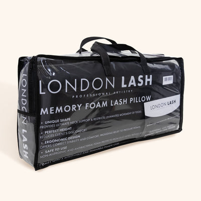 Black Memory Foam Lash Pillow in Bag