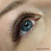 Example of Lash Set Using Classic Black Brown Lashes in 0.15