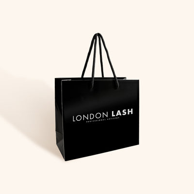 Small Black Reusable Paper Bag from London Lash EU